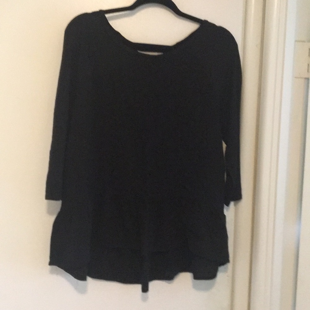 Loft black peplum top